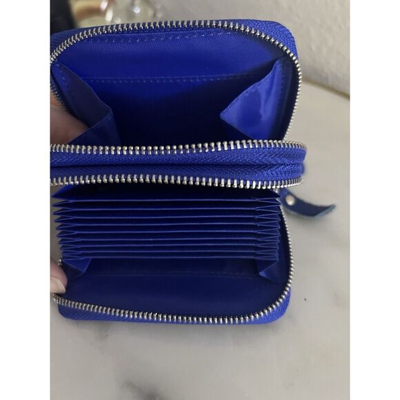 Kalmore Women’s Wallet Leather RFiD Blue Double Zipper NWOT - Picture 5 of 5